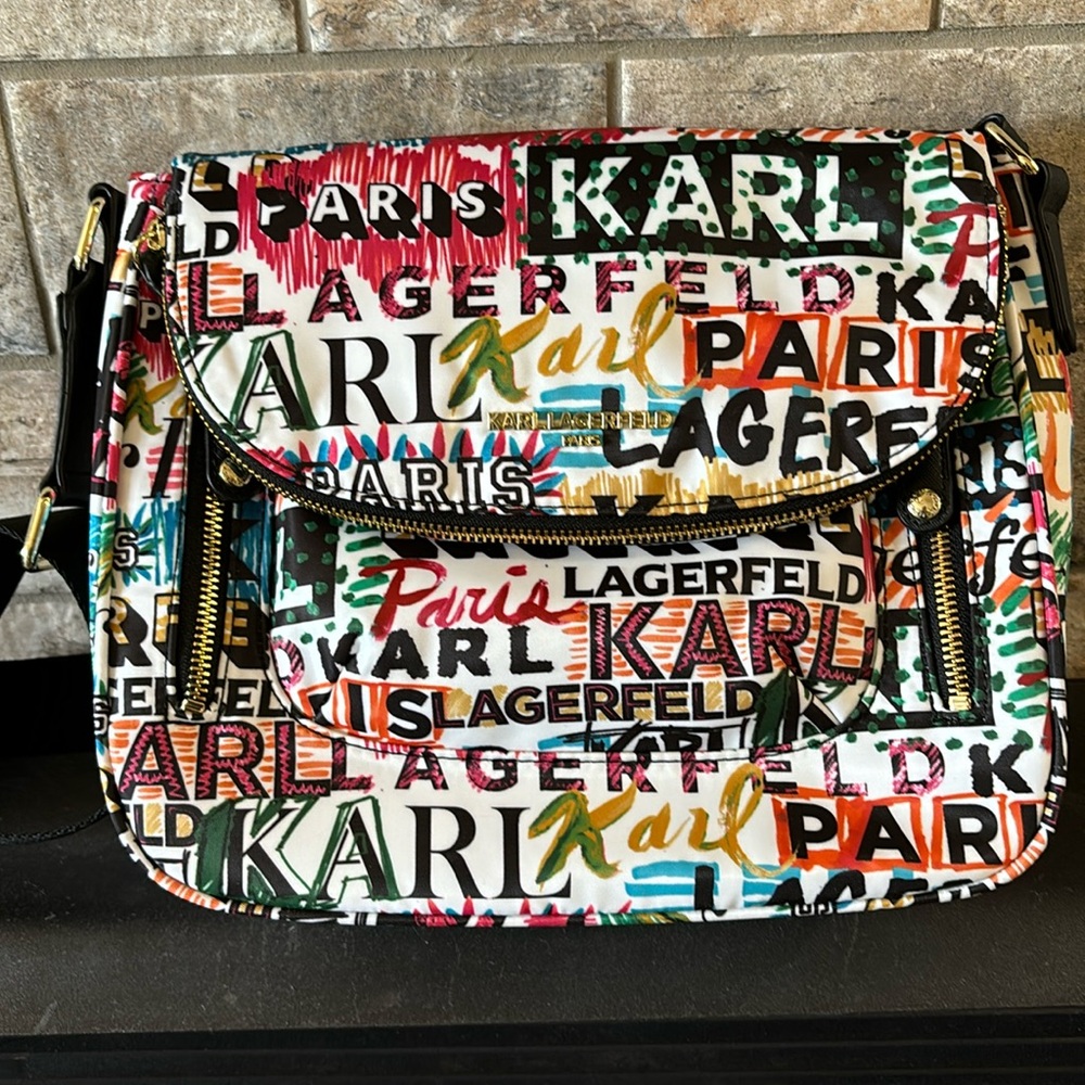 NWT Karl Lagerfeld graffiti crossbody